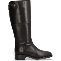 Alpe för kvinnor. 534908 Couture läderstövlar svart (38), Hud, 1 till 3 cm, Zip, Casual