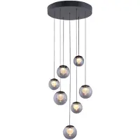 Paul Neuhaus Pendellampa Popup, dimbar, Aluminium / grå / zink, Vardagsrum / matsal, Aluminium / grå / zink