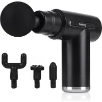 Huslog Massagepistol / vibrationsmassage för muskler / massageapparat med 4 massagehuvuden / muskelmassage