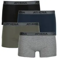 Athena Boxershorts BASIC COTON Pack de 4 man - Svart - EU L