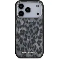 Karl Lagerfeld iPhone 17 Pro IML Leopard Skal - MagSafe-kompatibelt - Grå