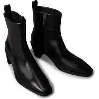 Calvin Klein Leather Ankle Zip Cowboy Boots