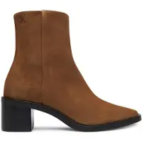 Calvin Klein Suede Square Toe Zip Ankle Boots