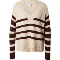 Pepe Jeans för kvinnor. PL7000023 Cecil Stripe beige tröja (S), Casual, Akryl