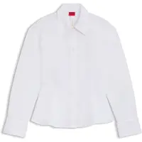 HUGO Relaxed-fit blouse with peplum hem