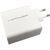 LC-Power LC-GAN-65 USB-laddare 65 W 2x USB-C, 1x USB-A Power Delivery 3.0 Vit Inomhus GaN, Snabbladdare, USB Power Delivery (USB-PD)