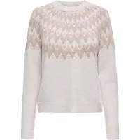 ONLY Tröjor ONLFRY LS JQ GLITTER kvinnor - Beige - EU S