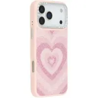 Mtp Products iPhone 17 Pro Max Jaucase Magnetiskt hybridskal med hjärtmönster - Rosa