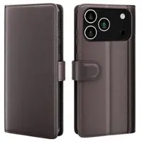 Mtp Products iPhone 17 Pro Max Läder Plånboksfodral med Stativ - Brun