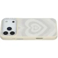 Mtp Products iPhone 17 Pro Jaucase Magnetiskt hybridskal med hjärtmönster - Vit