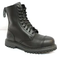 Grinders Stag CS Svart Unisex Säkerhet Ståltå Cap Militär Punk Boots