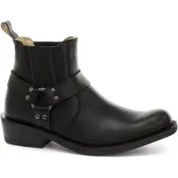 Grinders Unisex Svarta Western läderstövlar-Renegade Lo