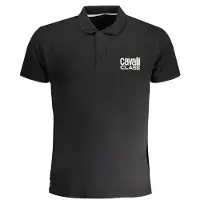 Cavalli Class Bold Logo Svart Polo T-shirt