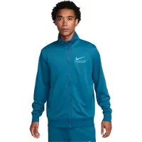 Nike -logga På Ryggen Blå Träningsjacka Med Dragkedja