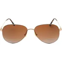 Tom Ford Porscha Mörkbrun Lens Guld Solglasögon