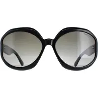 Tom Ford Rund Dam Glänsande Svart Rök Gradient Georgia 02 FT1011