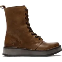 Fly london Womens Tan RAMI043 Casual Leather Lace-up Ankle Dress Boots