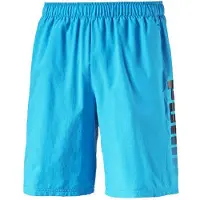 Puma Fun Big Logo Woven Blue Polyester Elasticized Shorts för herrar 836575 10