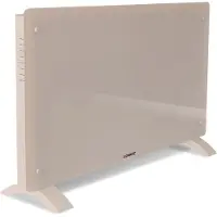 Vonroc Lyxig elvärmare – Konvektor med glaspanel – 2000W – Beige | WIFI