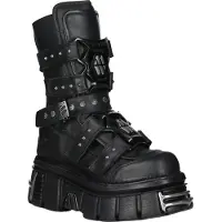 New rock Goth plattform läderstövlar-M-MET422-S1