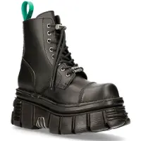 New rock Veganläder Combat Platform-stövlar - TANKMILI083-VS2