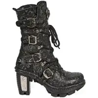 New rock Ladies Floral Gothic läderstövlar - NEOTR005-S25