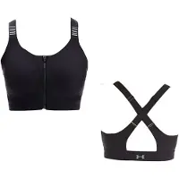 Under Armour Sport-BH High Impact Zip Front Reflekterande - Dam