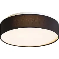 QAZQA Smart taklampa svart 35 cm inkl. LED och fjärrkontroll - Flat Drum