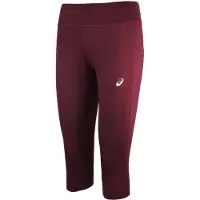 Asics 3/4 Leggings för damer i vinrött