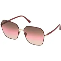 Tom Ford FT0839 69F Claudia-02 Glänsande Bordeaux Solglasögon