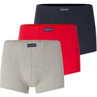 Tom Tailor Boxershorts mörkblå / gråmelerad / ljusröd