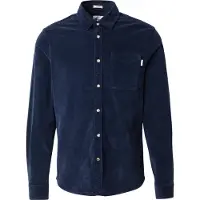 Pepe Jeans för män. PM3090844 Clayton marinblå skjorta (L), Casual, Bomull, Lång ärm, Marino