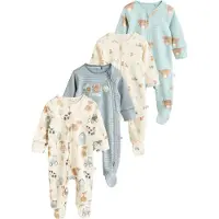 Next Pyjamas kräm / aqua / duvblå / ljusbrun