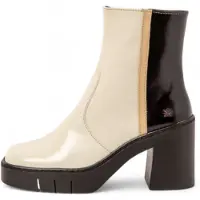 Art för kvinnor. 1197413ES003_0MU Ankelstövlar i läder 1974 Berna beige (36), Hud, 5 till 8 cm, Zip, Casual