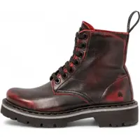 Art unisex. 1116616F4003_008 Ankelstövlar i läder 1166 Marina maroon (45), Hud, Karta, Nyckelband, Casual, Granat