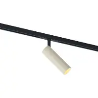 QAZQA Modern spotlight beige med svart för skensystem 1-fas GU10 35mm - Slimline Uzzy