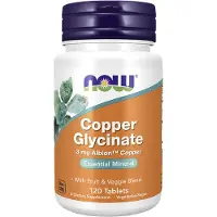 Now , Koppar Glycinat, 3 mg, 120 Tabletter