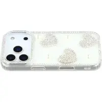 Mtp Products iPhone 17 Pro Max/18 Pro Max Glittrande Kärlek och Pärla Hybridskal - Vit