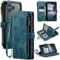 CASEME iPhone 17 Pro C30 Multifunktionell Plånboksfodral - Blå