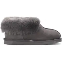 Infinity Leather Grå slip-on-stövlar i fårskinnsmocka för dam, vinter – Glacier