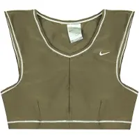 Nike Dri-Fit sport-bh Fitness V-ringad brun ärmlös träningstopp 222665 204