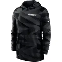 Nike Dri-Fit NFL Las Vegas Raiders Svart Pullover Mens Sideline Hoodie NKD8 00A
