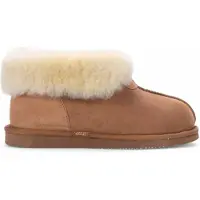 Infinity Leather Damskor i fårskinnsmocka, brun slip-on, vinterstövlar - Glacier