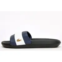 Lacoste Croco Slide 120 3 Blue Synthetic Flip-Flops för damer 39CFA0036 092
