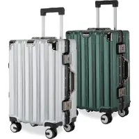Infinity Leather Robust Hard Shell Cabin Suitcase 36 x 24 x 56 cm Luggage Suitable for Easyjet, Ryanair, Wizzair
