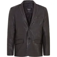 Infinity Leather Herr svart slimmad italiensk kavajjacka-Somero