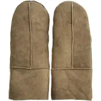 Infinity Leather Womens Tan Genuine Real Sheepskin Suede Mittens Warm Gloves