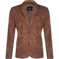 Infinity Leather Blazer Suede Jacka Mjuk Italiensk Läder Kappa
