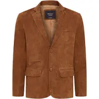 Infinity Leather Herr Tan Slim Goat Mocka Italiensk kavajjacka-Somero