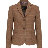 TruClothing Ekbrun Skräddarsydd Tweed Blazer i fiskbensrutig, dam